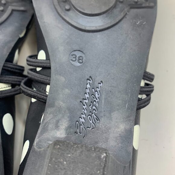 Gudrun Sjoden Black with white polka dot shoes size 38 - Picture 8 of 9